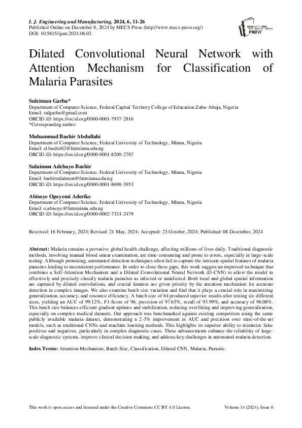 (PDF) Dilated Convolutional Neural Network with Attention Mechanism for ...