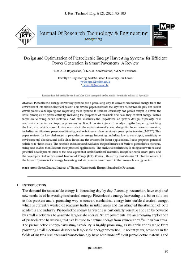 (PDF) Design and Optimization of Piezoelectric Energy Harvesting ...