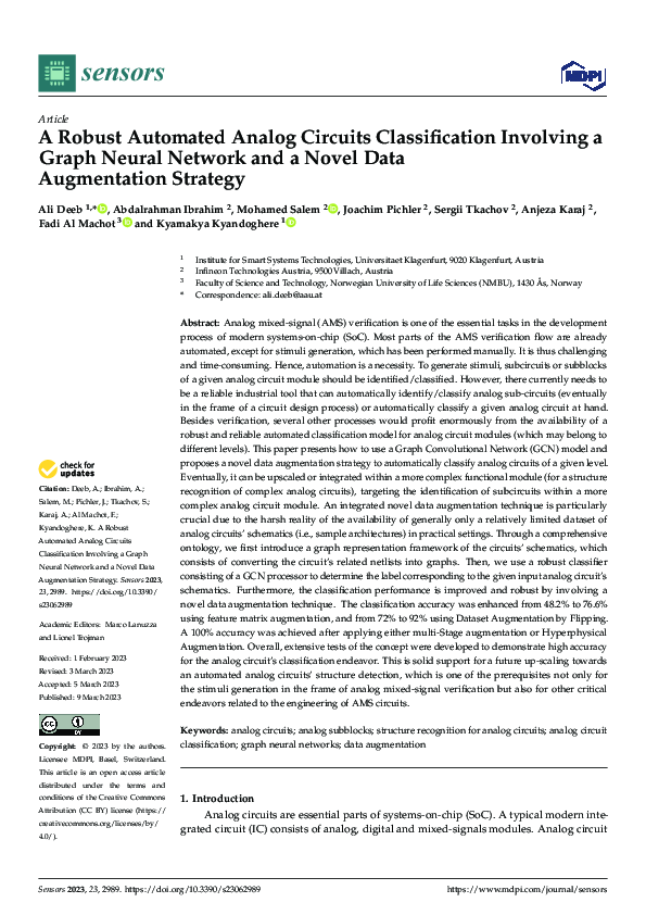 (PDF) A Robust Automated Analog Circuits Classification Involving a ...