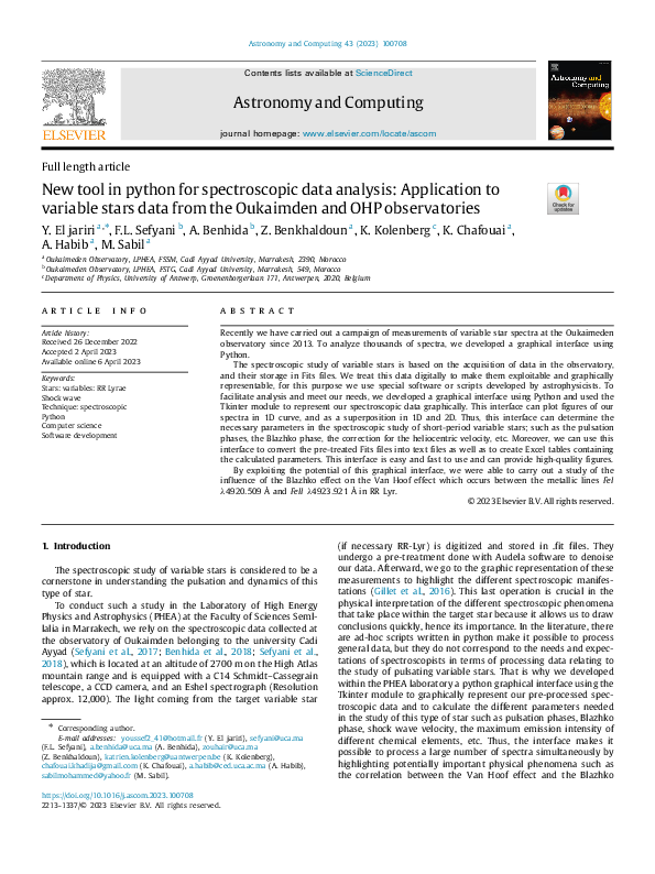 (PDF) New Tool in Python for Spectroscopic Data Analysis: Application ...