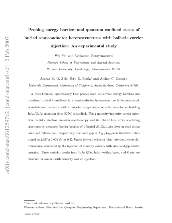 (PDF) Probing energy barriers and quantum confined states of buried ...