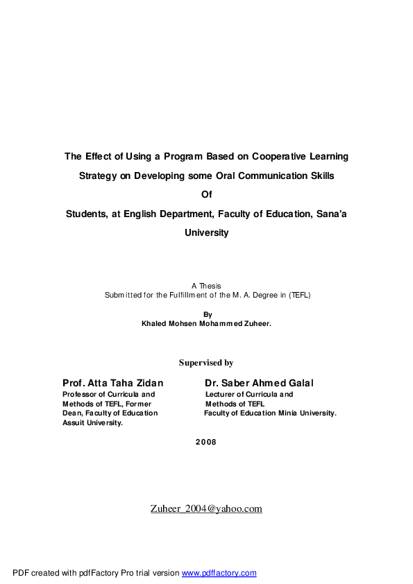 (PDF) The Effect of Using a Program Based on Cooperative Learning ...