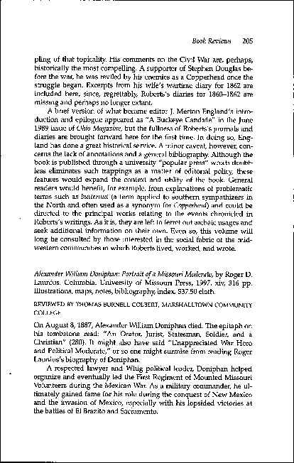 (PDF) Alexander William Doniphan: Portrait of a Missouri Moderate