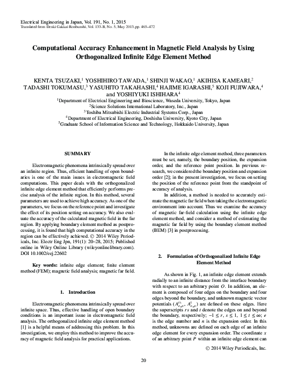 (PDF) Computational Accuracy Enhancement in Magnetic Field Analysis by ...