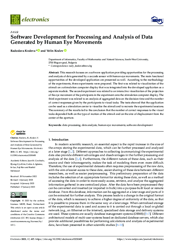 (PDF) Software Development for Processing and Analysis of Data ...