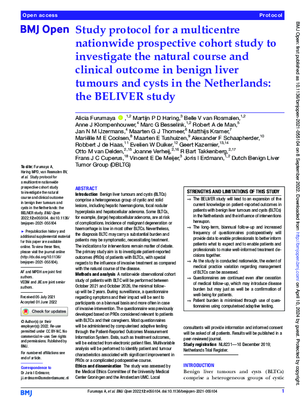 (PDF) Study protocol for a multicentre nationwide prospective cohort ...