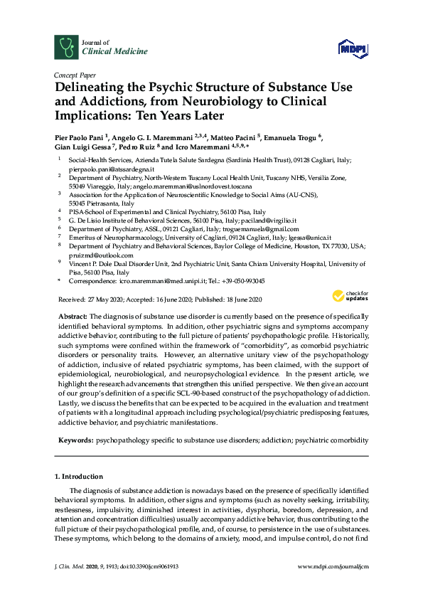 (PDF) Delineating the Psychic Structure of Substance Use and Addictions ...