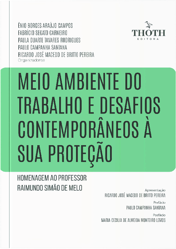 (PDF) MEIO AMBIENTE DO TRABALHO E DESAFIOS CONTEMPORÂNEOS À SUA PROTEÇÃO