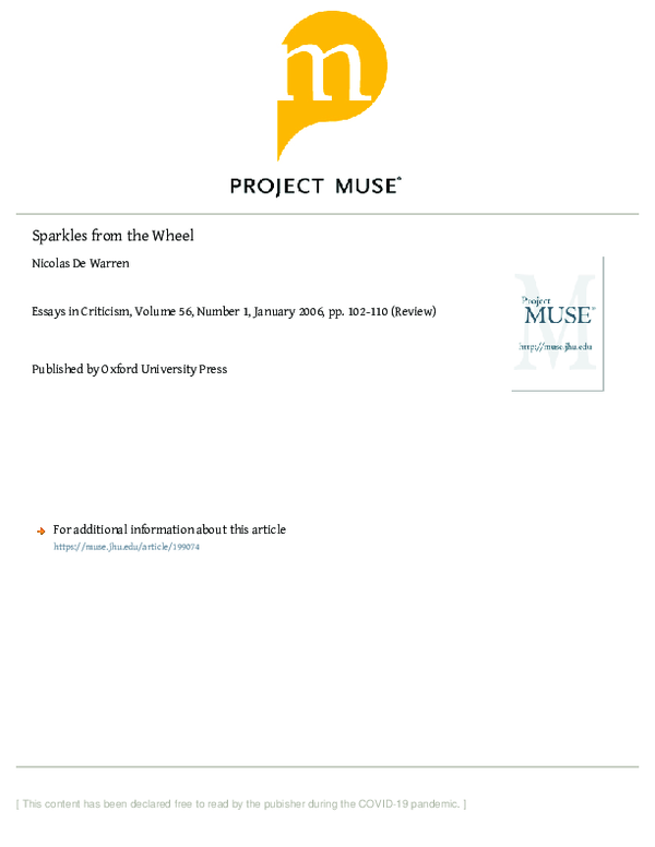 (PDF) Sparkles from the Wheel