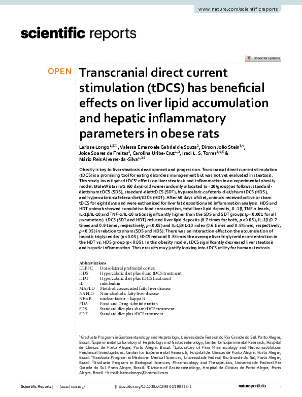 (PDF) Transcranial direct current stimulation (tDCS) has beneficial ...