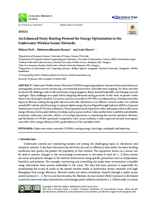 (PDF) An Enhanced Fuzzy Routing Protocol for Energy Optimization in the ...