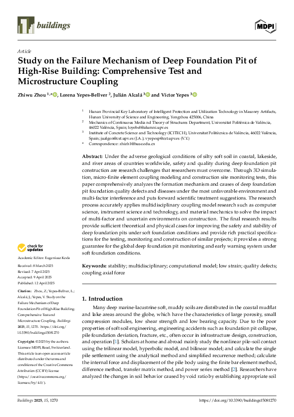 (PDF) Study on the Failure Mechanism of Deep Foundation Pit of High ...