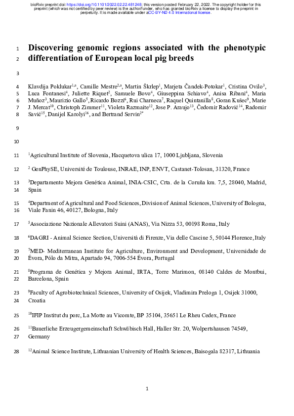 (PDF) Discovering genomic regions associated with the phenotypic ...