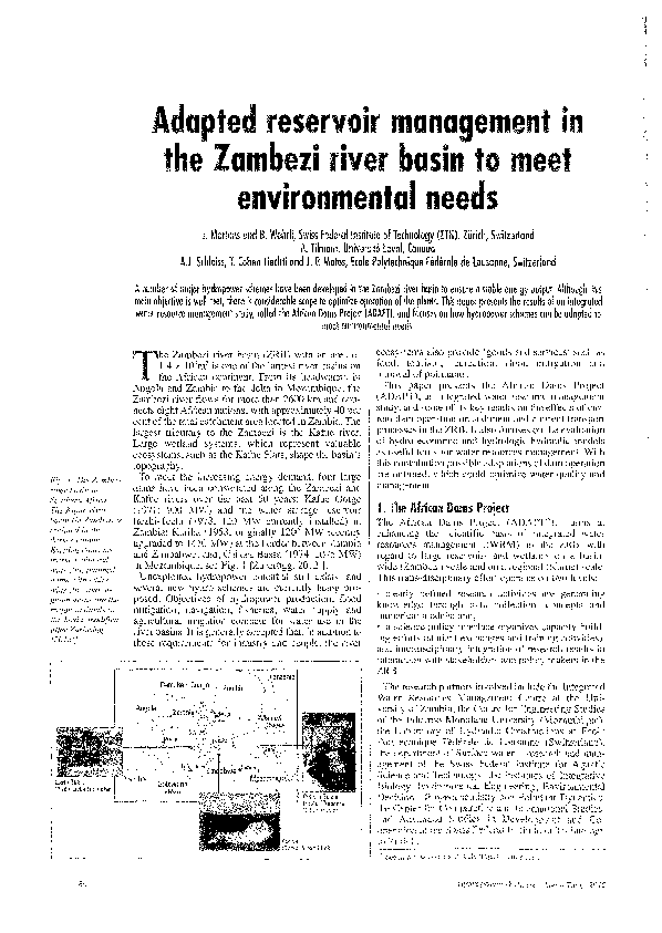 (PDF) Adapted reservoir management in the Zambezi river basin to meet ...