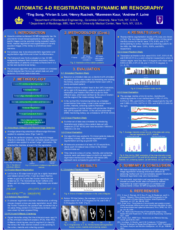 (PDF) Automatic 4-D Registration in Dynamic MR Renography