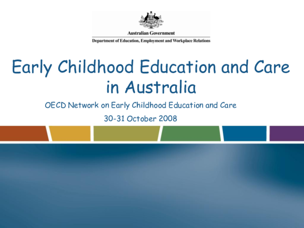 (PDF) Early childhood education and care in Australia