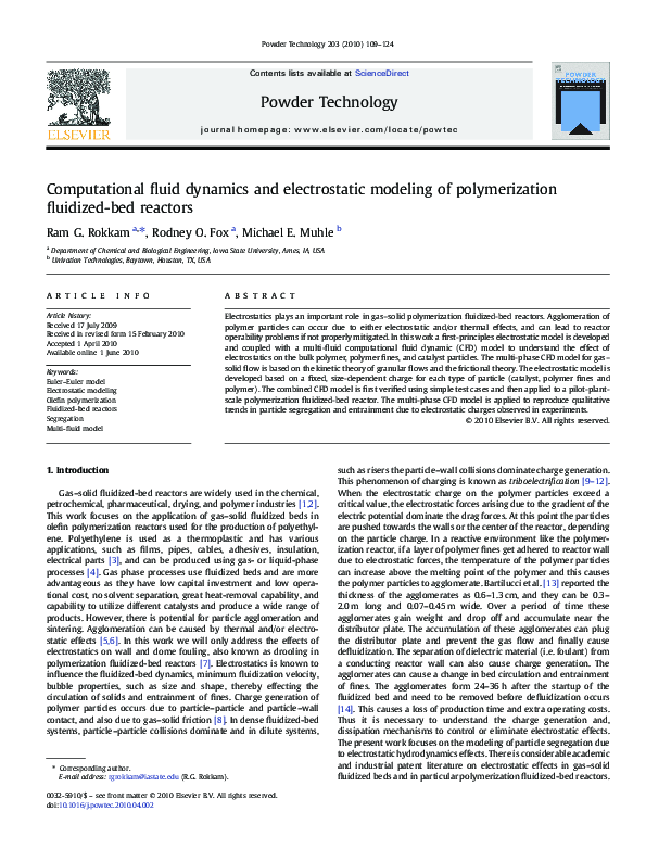 (PDF) Computational fluid dynamics and electrostatic modeling of ...