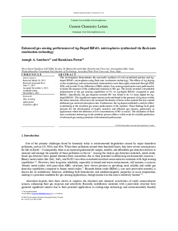 (PDF) Current Chemistry Letters