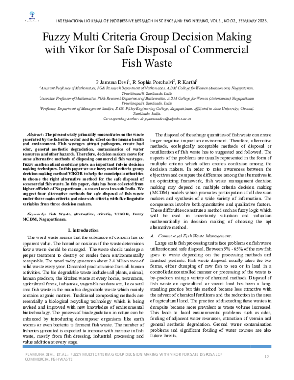 (PDF) Fuzzy Multi Criteria Group Decision Making with Vikor for Safe ...
