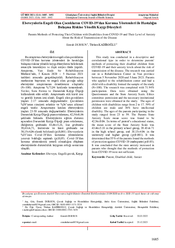 (PDF) Parents Methods of Protecting Their Children with Disabilities ...