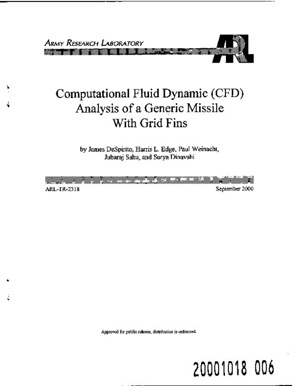 (PDF) Computational Fluid Dynamic (CFD) Analysis of a Generic Missile ...