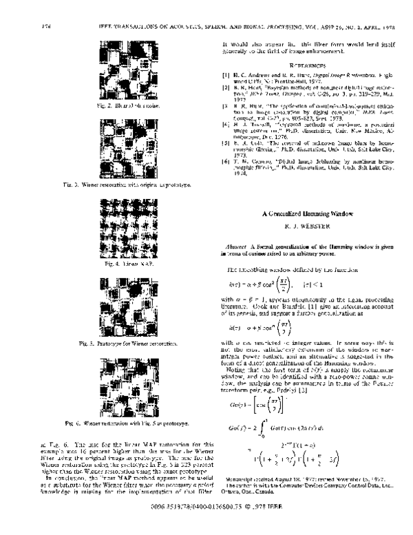 (PDF) A generalized hamming window