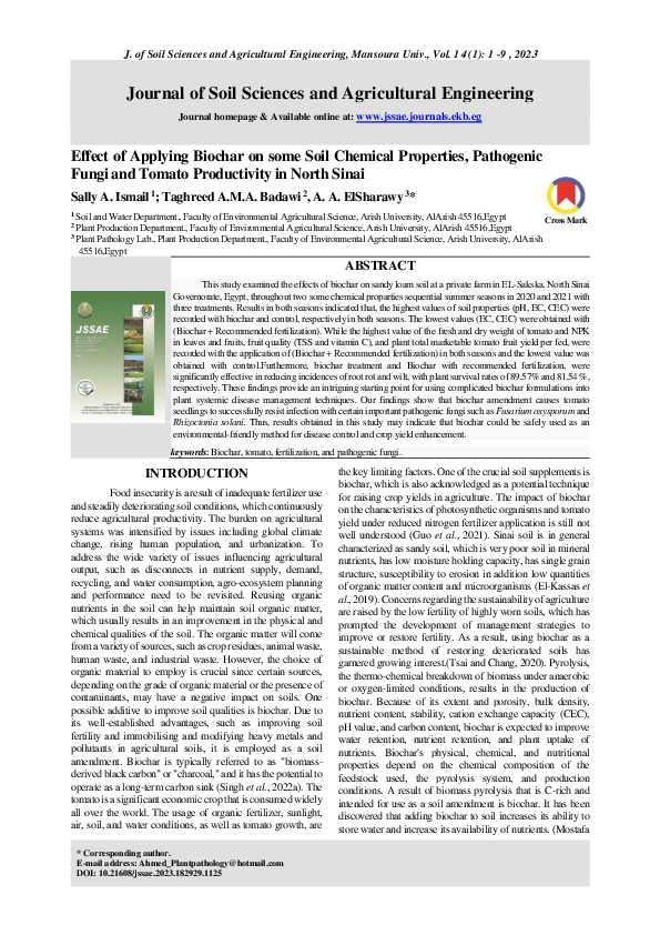 (PDF) Effect of Applying Biochar on some Soil Chemical Properties ...