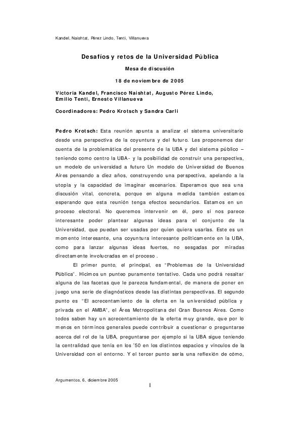 (PDF) Desafíos y retos de la Universidad Pública