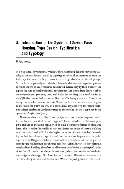 (PDF) Introduction to the System of Soviet Mass Housing. Type Design ...