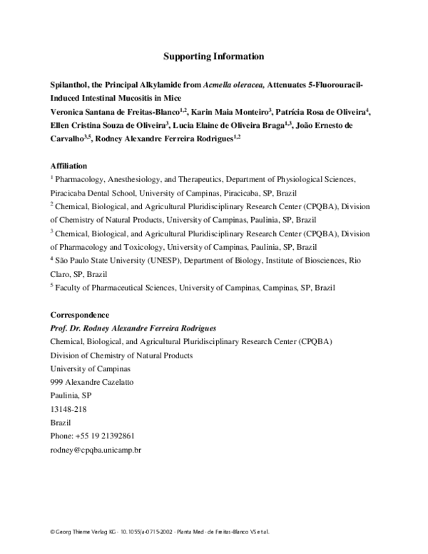 (PDF) Spilanthol, the Principal Alkylamide from Acmella oleracea ...