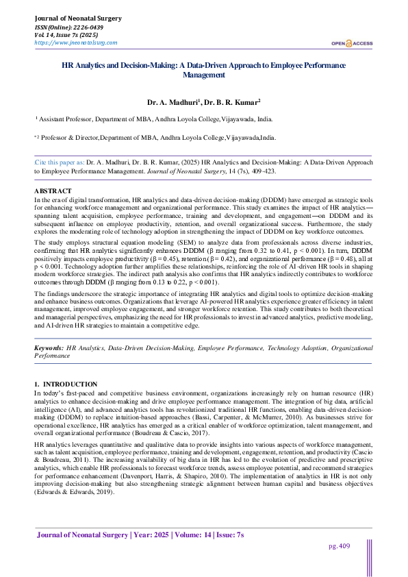 (PDF) HR Analytics and Decision-Making: A Data-Driven Approach to ...