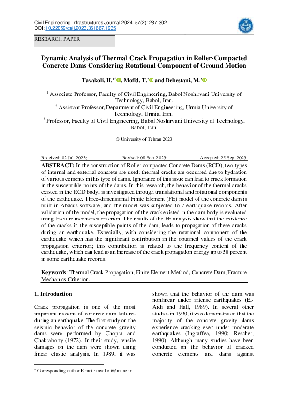 (PDF) Dynamic Analysis of Thermal Crack Propagation in Roller-Compacted ...
