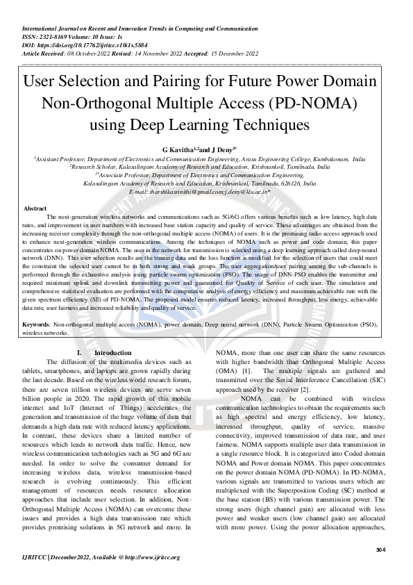 (PDF) User Selection and Pairing for Future Power Domain Non-Orthogonal ...