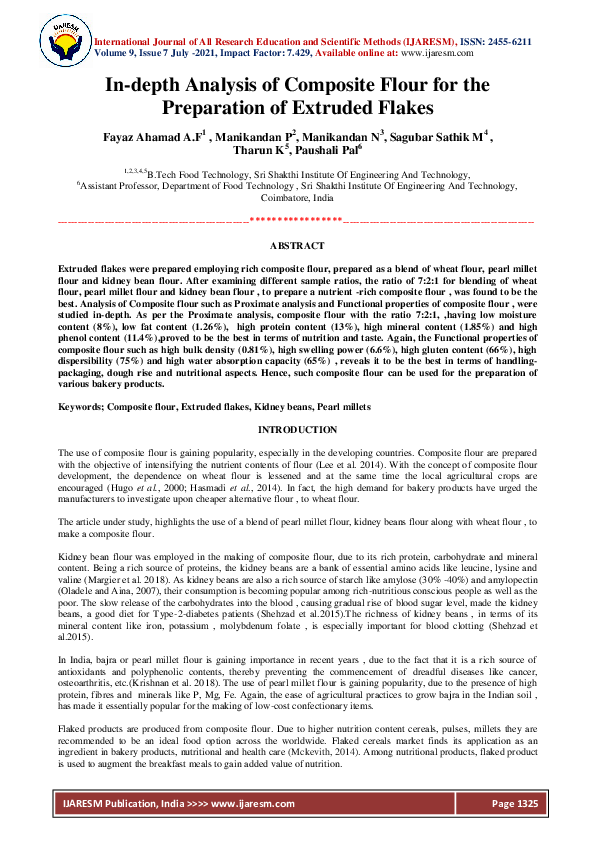 (PDF) In-depth Analysis of Composite Flour for the Preparation of ...