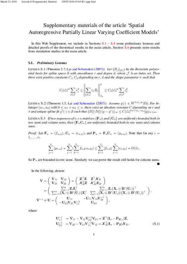(PDF) Spatial autoregressive partially linear varying coefficient models