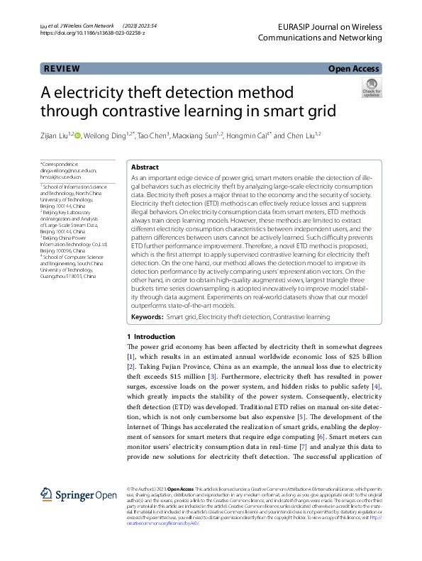 (PDF) A electricity theft detection method through contrastive learning ...