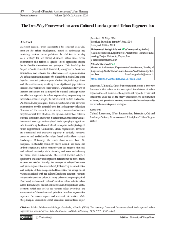 (PDF) The Two-Way Framework between Cultural Landscape and Urban ...