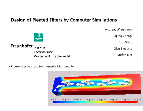 (PDF) Design of pleated filters by computer simulations