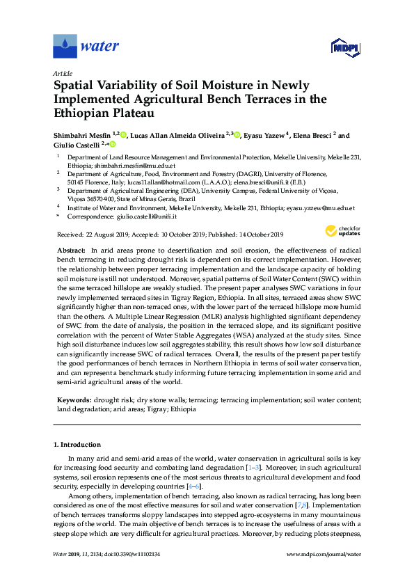 (PDF) Spatial Variability of Soil Moisture in Newly Implemented ...