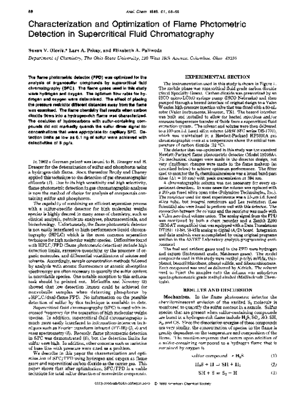 (PDF) Characterization and optimization of flame photometric detection ...