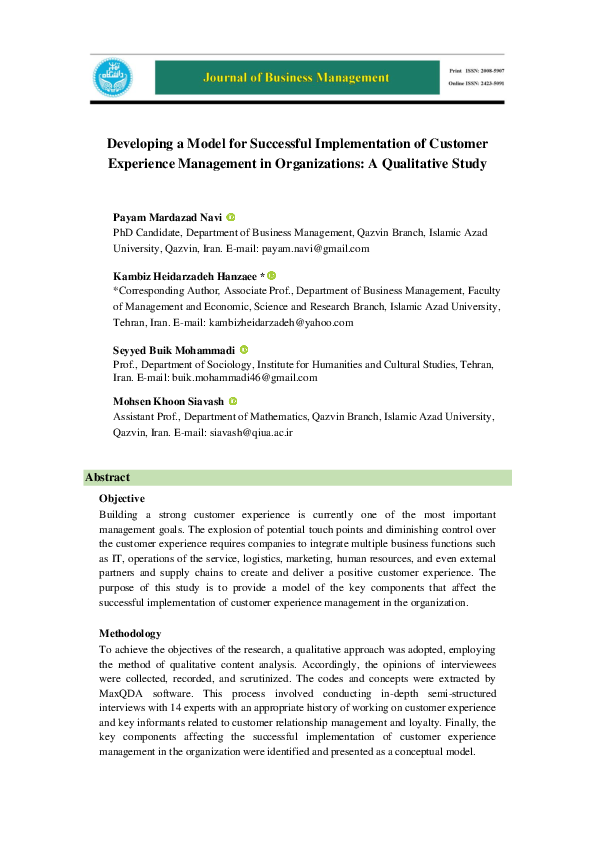 (PDF) Developing a Model for Successful Implementation of Customer ...