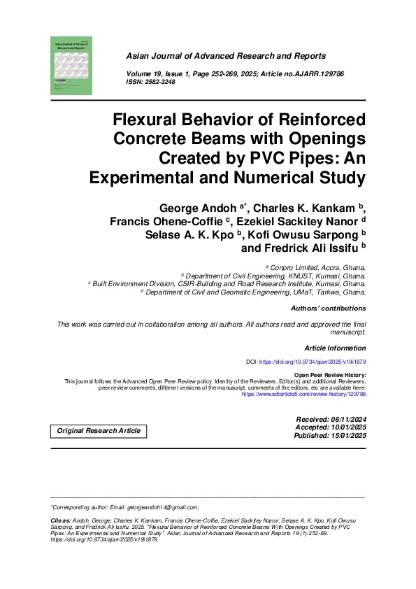 (PDF) Flexural Behavior of Reinforced Concrete Beams with Openings ...