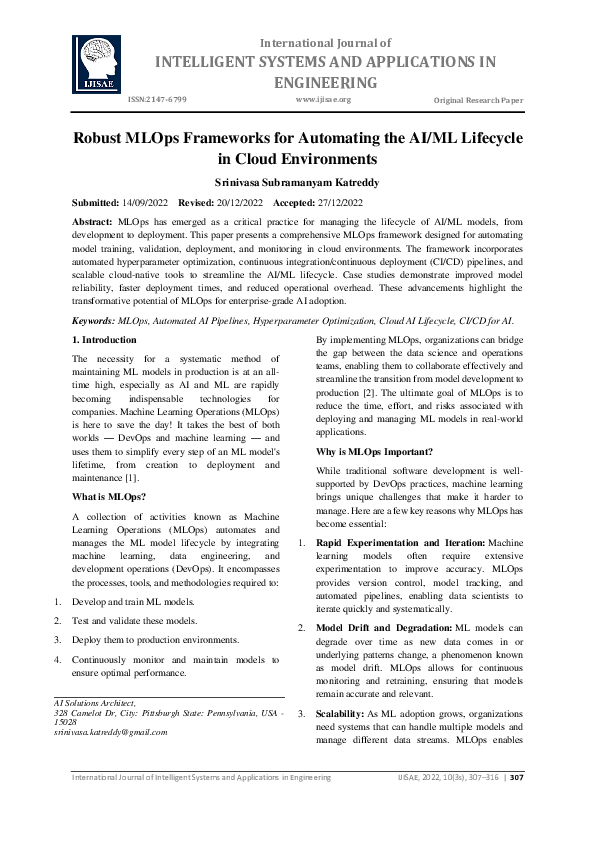 (PDF) Robust MLOps Frameworks for Automating the AI/ML Lifecycle in ...