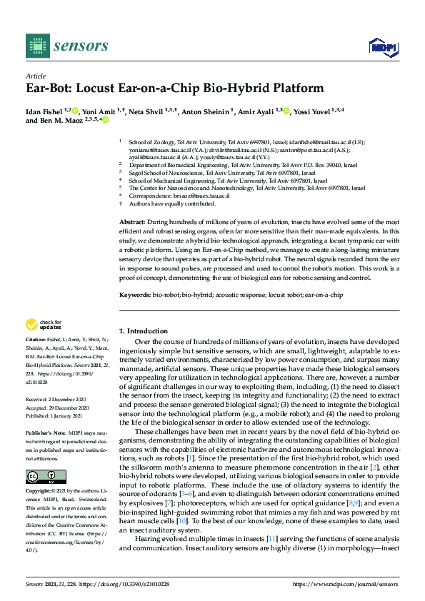 (PDF) Ear-Bot: Locust Ear-on-a-Chip Bio-Hybrid Platform