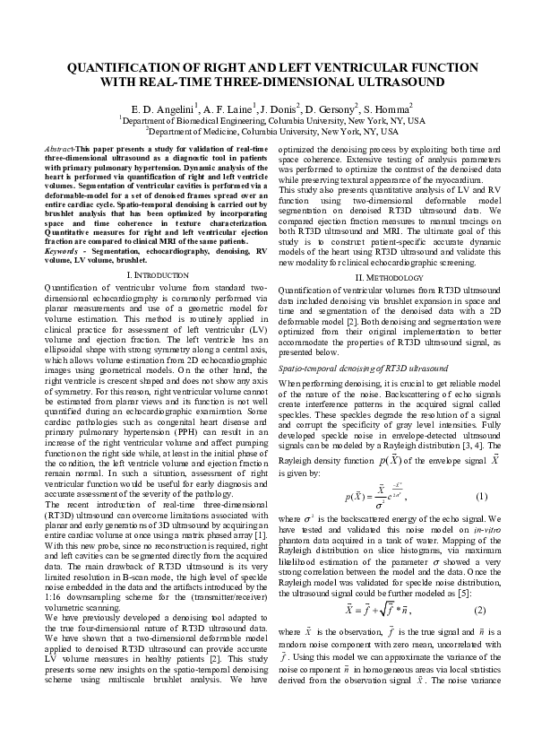 (PDF) Quantification of right and left ventricular function with real ...