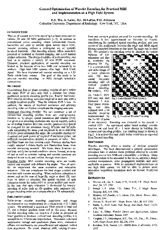 (PDF) General Optimization of Wavelet Encoding for Practical MRI and ...