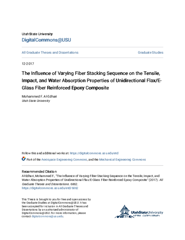 (PDF) The Influence of Varying Fiber Stacking Sequence on the Tensile ...