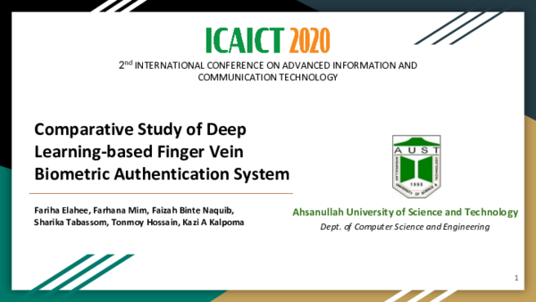 (PDF) Comparative Study of Deep Learning based Finger Vein Biometric ...