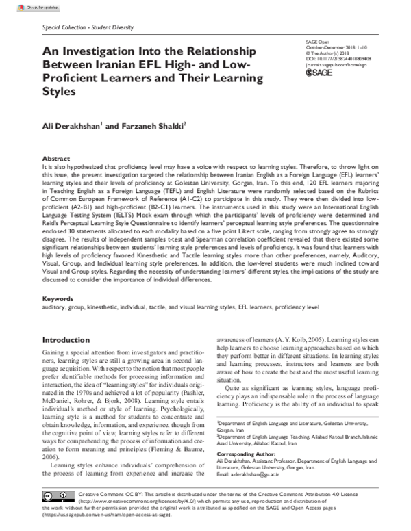 (PDF) An Investigation Into the Relationship Between Iranian EFL High ...