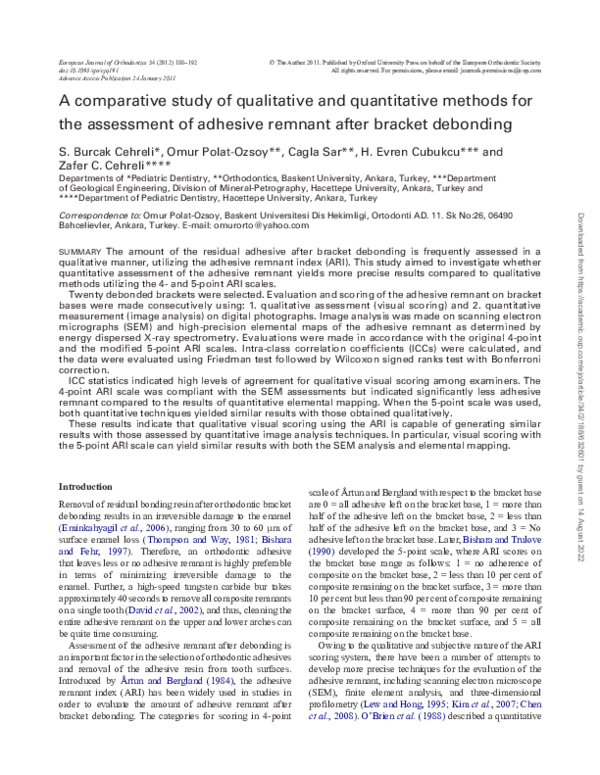 (PDF) A comparative study of qualitative and quantitative methods for ...